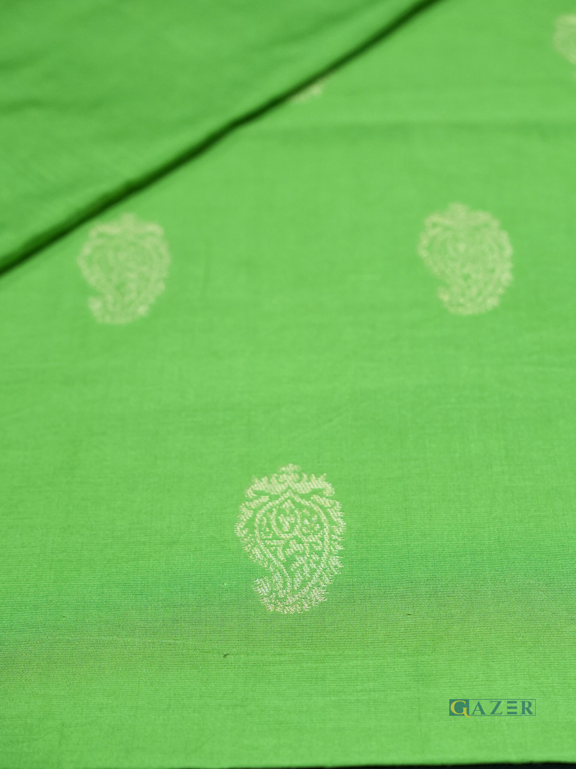 Gazer Premium Collection – 2 Piece Cheerful Green Zari Jacquard Suit (GWP2501) - Image 5