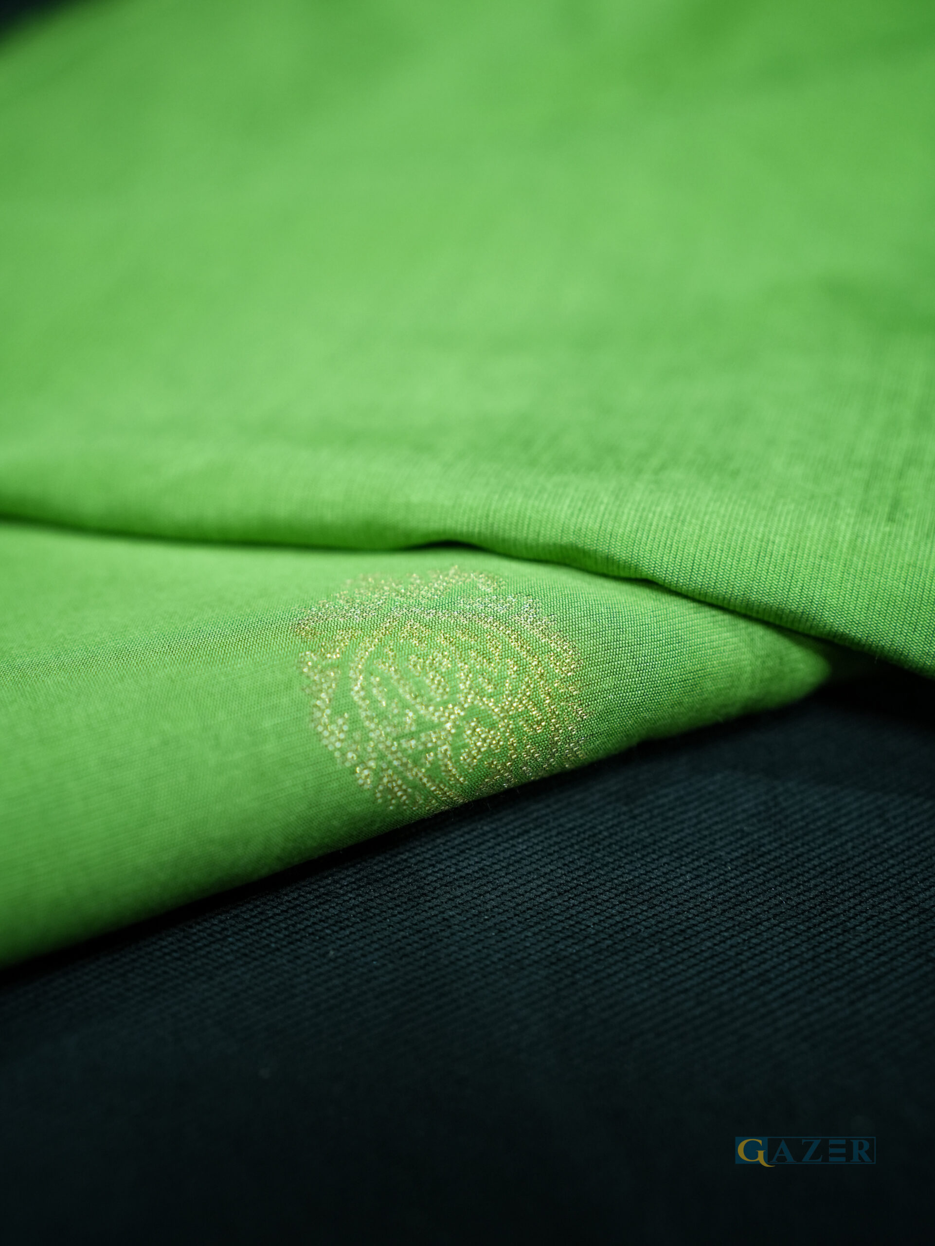 Gazer Premium Collection – 2 Piece Cheerful Green Zari Jacquard Suit (GWP2501) - Image 4